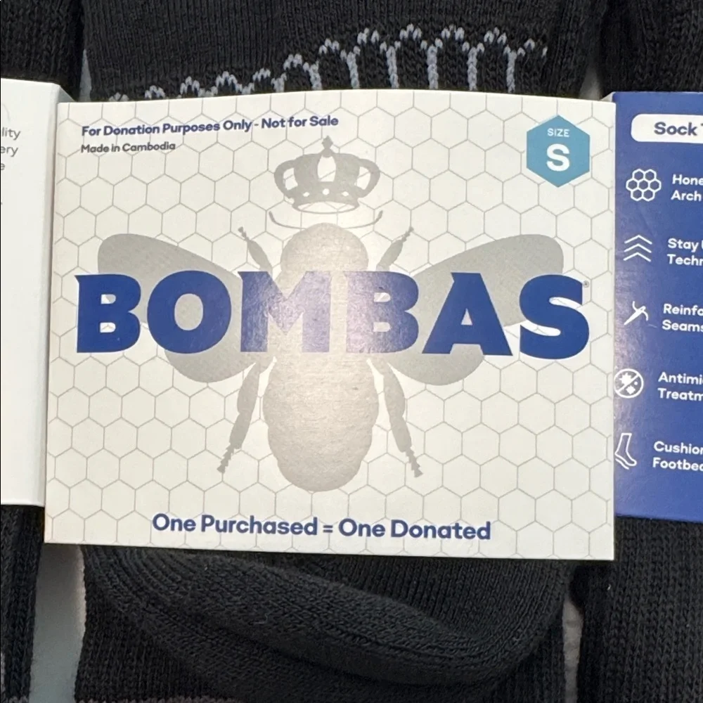 Bombas Set of 6 Black Mid- Calf Casual Socks